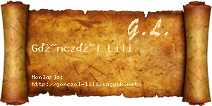 Gönczöl Lili névjegykártya