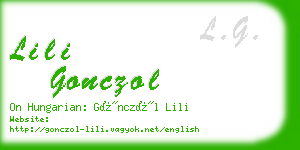 lili gonczol business card